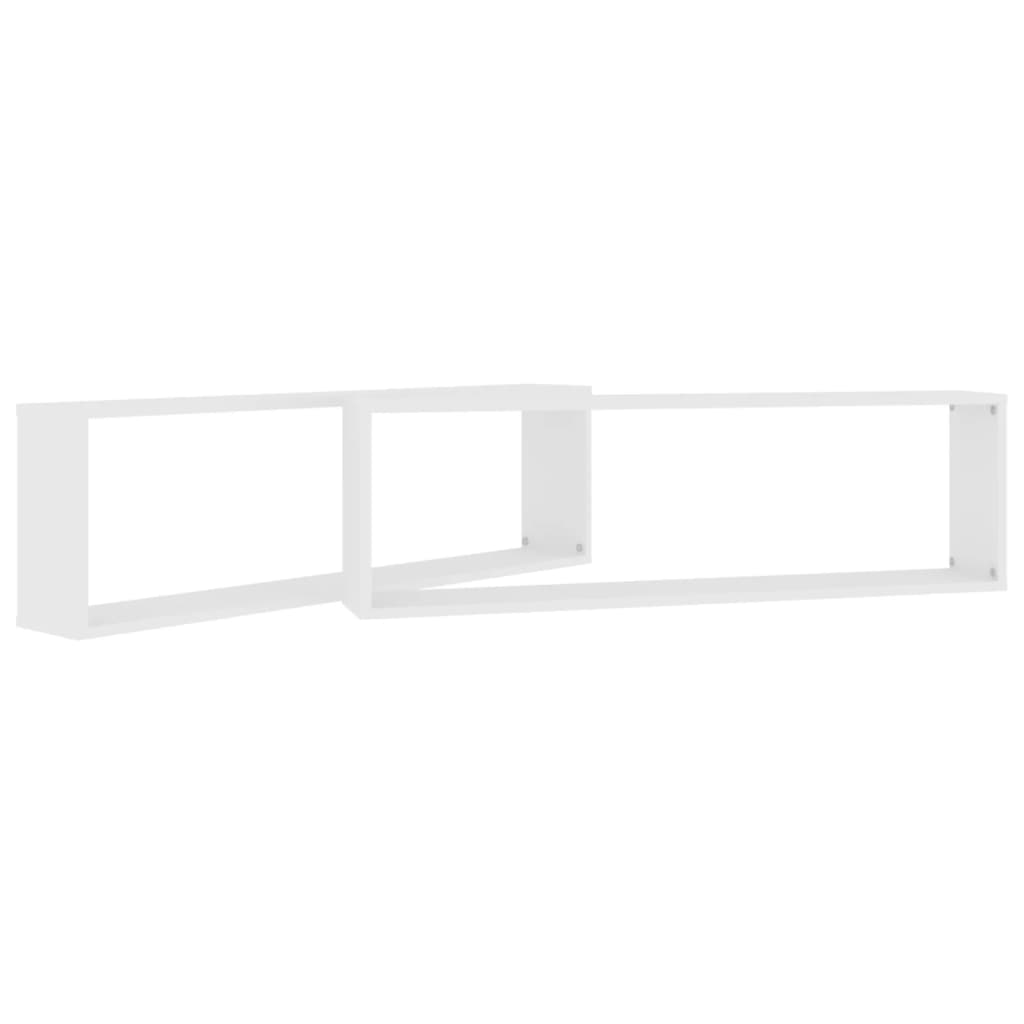 NNEVL Wall Cube Shelves 2 pcs White 100x15x30 cm Chipboard