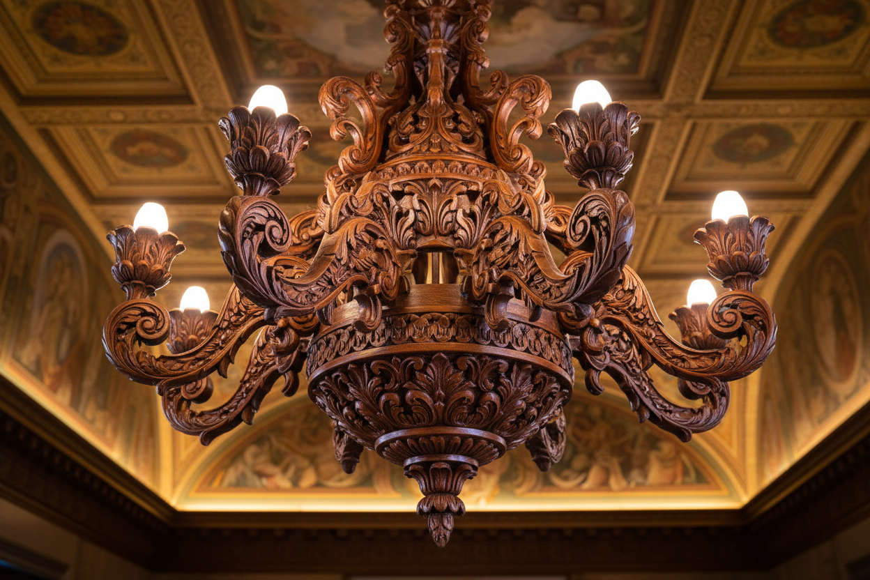 classic italian style chinioti hand carved chandelier